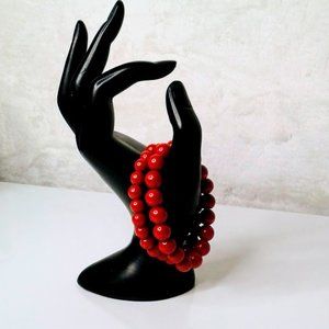#J32 Red Pearl Fashion Bracelets